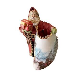 Thomas Kinkade Old World‎ Xmas Journeys End Santa Figure Ashton Drake 2003 8in